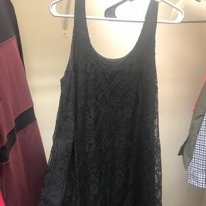 Sheer, layered lace, little black dress